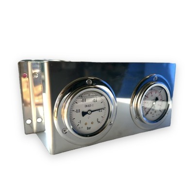 Panneau manomètre 0-6 bar + vacuomètre Gianneschi