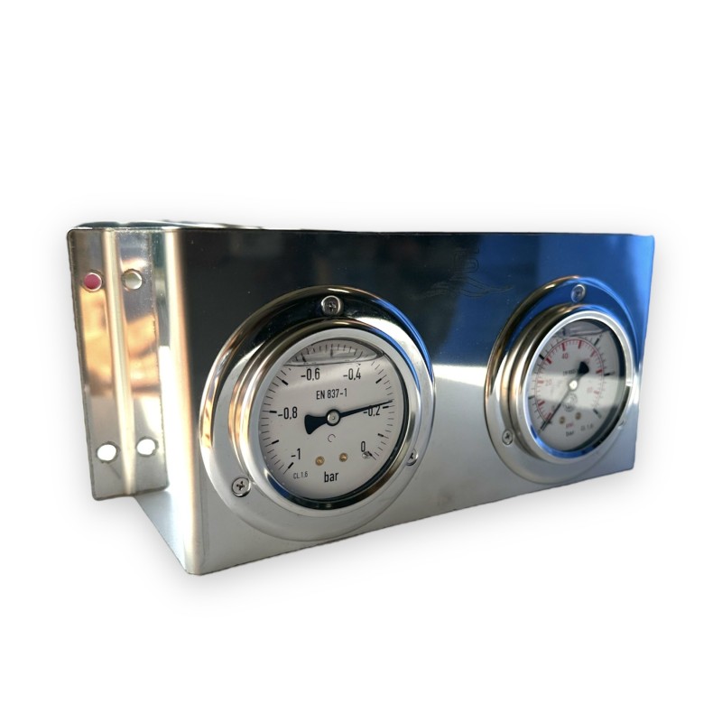 Panneau manomètre 0-6 bar + vacuomètre Gianneschi
