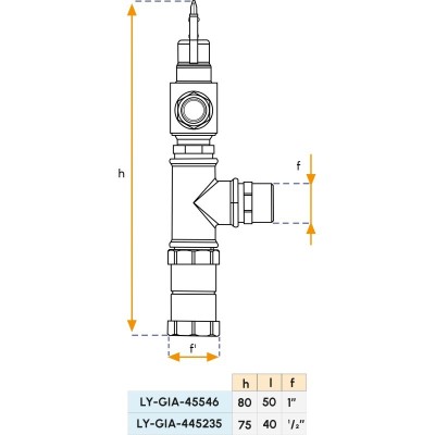 Soupape de sécurité pour chaudière 1/2'' Gianneschi