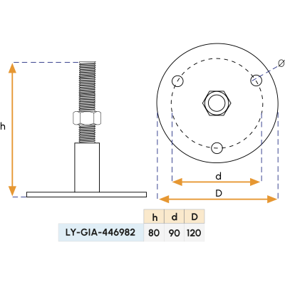 Feet kit for VPO2 Gianneschi vertical boiler