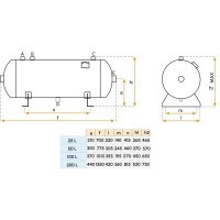 Serbatoio aria in acciaio Gianneschi da 50 litri