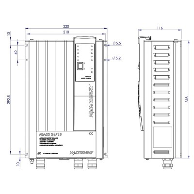 Chargeur de batterie MASS 24/15-2 Mastervolt