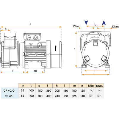 Насос Gianneschi CP45G 230/400 В – многоступенчатый самовсасывающий морской насос