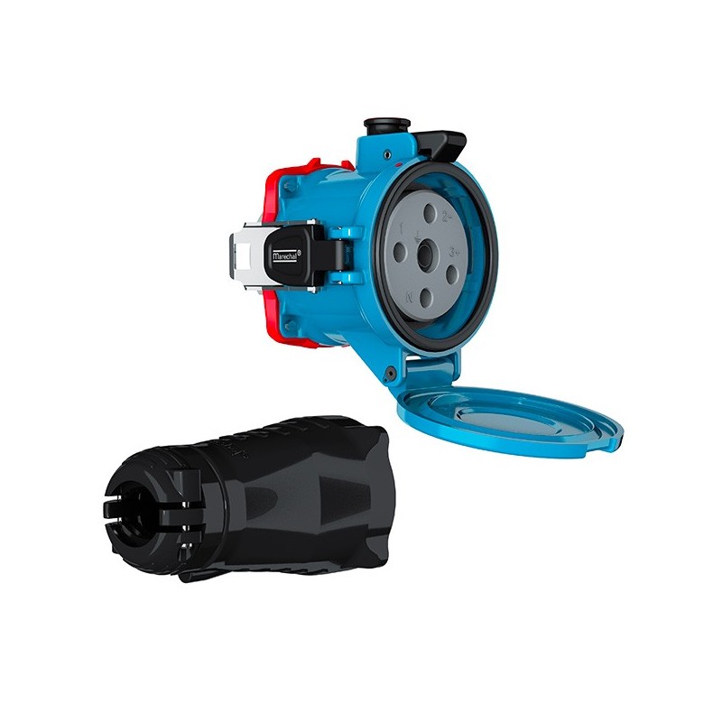 DS2  Female Socket  250A 400V (3P+E) IP66/67 Metal| Marechal Electrics