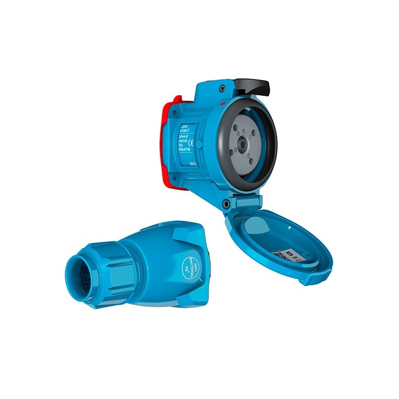 Prise Femelle DSN3 32A 400V (3P+N+T) IP66/67 | Marechal electrics