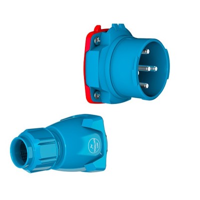 Fiche Mâle DSN3 Marechal 32A 400V (3P+N+T) IP66/IP67 |  Marechal Electric
