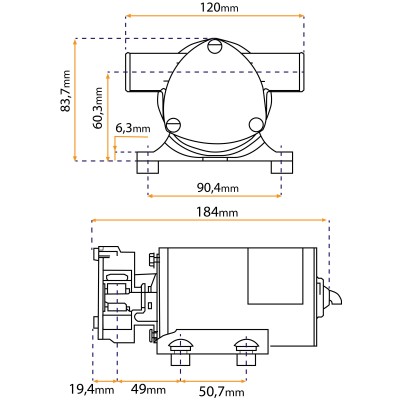 Pompe Jabsco Water Puppy 12V - Corps en Bronze - Multi-usage | Lyvio Marine