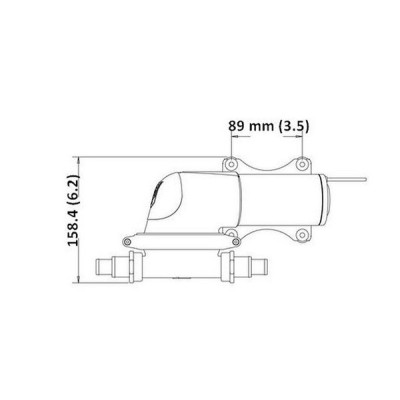 Pompe d'évacuation douche Jabsco 12V - Orientable 360° | Lyvio Marine