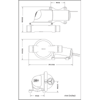 Pompa a membrana Jabsco 12V - 19 L/min - Acque grigie e nere | Lyvio Marine