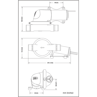 Pompa a membrana Jabsco 24V - 19 L/min - Acque grigie e nere | Lyvio Marine
