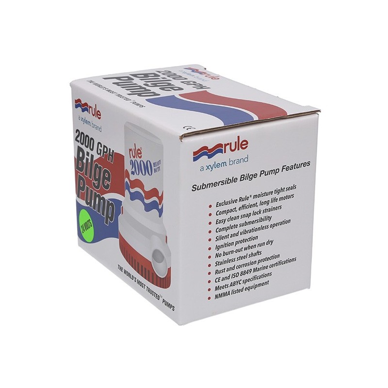 Pompa di sentina Rule 2000 (24 V) - 7500 L/h | Lyvio Marine