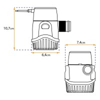 Rule 500 Bilge Pump (12V) - 1900 L/h with thermal protection | Lyvio Marine
