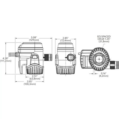 Pompa di sentina automatica Rule Mate 500B 12V - 1900 L/h | Lyvio Marine