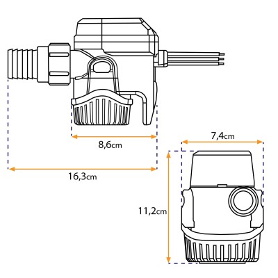 Pompe de cale automatique Rule Mate 1100B 24V - 4164 L/h | Lyvio Marine