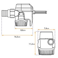 Pompe de cale automatique Rule Mate 1100B 24V - 4164 L/h | Lyvio Marine