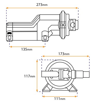 Whale Gulper 220 (12V) Drain Pump - 14 L/min | Lyvio Marine