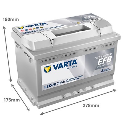 Batteria EFB LED 70 12V 760A | VARTA