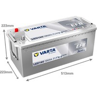 Аккумулятор EFB LED 190 12V 1050A | VARTA