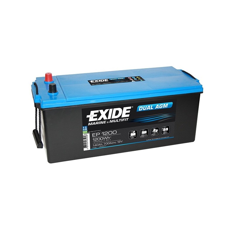 Batterie EXIDE EP1200 AGM 140Ah | Servitude Voilier & Vedette
