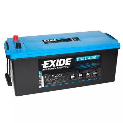 Аккумулятор Exide Dual AGM EP1500 и EP2100 12В 180Ач и 240Ач Мощный Lyvio Antibes