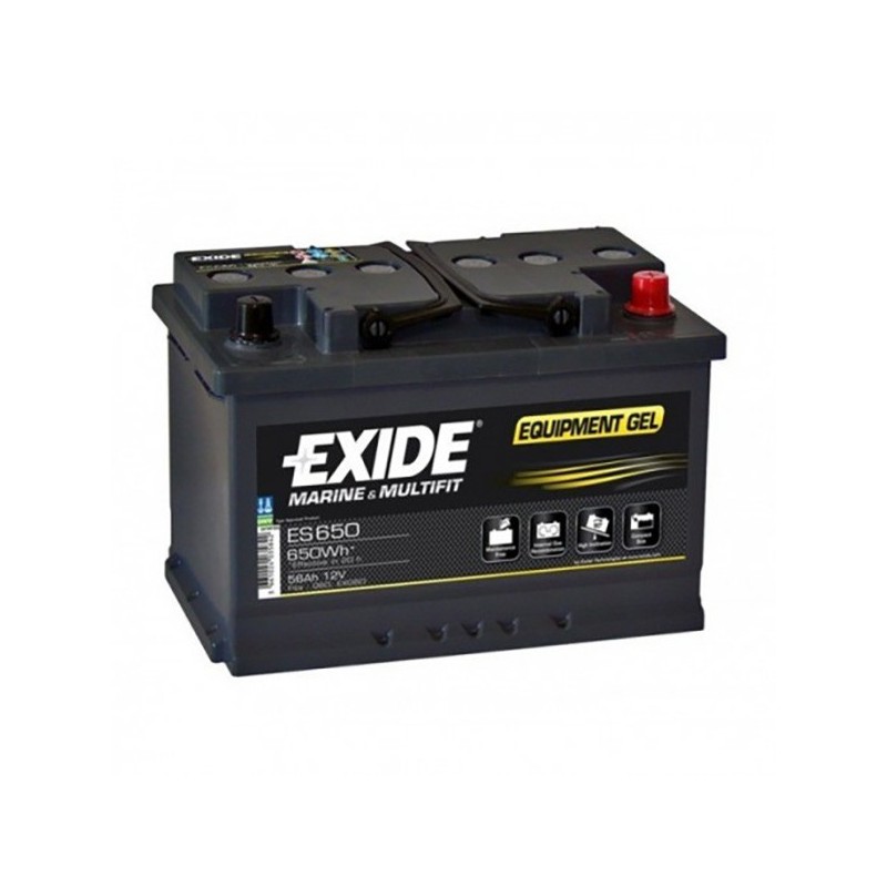 Аккумулятор EXIDE ES650 GEL 56 Ач 650 Вт·ч | Compact Marine Service