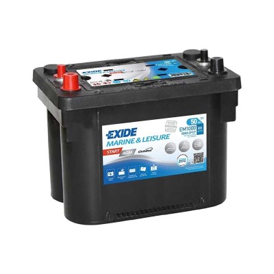 EXIDE EM1000 Start AGM battery | 12V 50Ah 800A | Marine Startup
