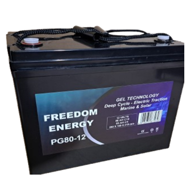 Сервисный гелевый аккумулятор Freedom PG 80Ач и 100Ач Глубокий разряд Lyvio Antibes