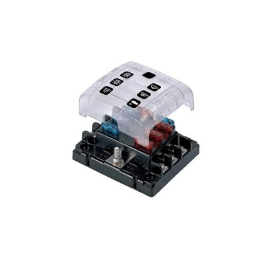 BEP ATC ATO 6 circuit fuse block with screw terminals Marine electrical distribution Lyvio Antibes