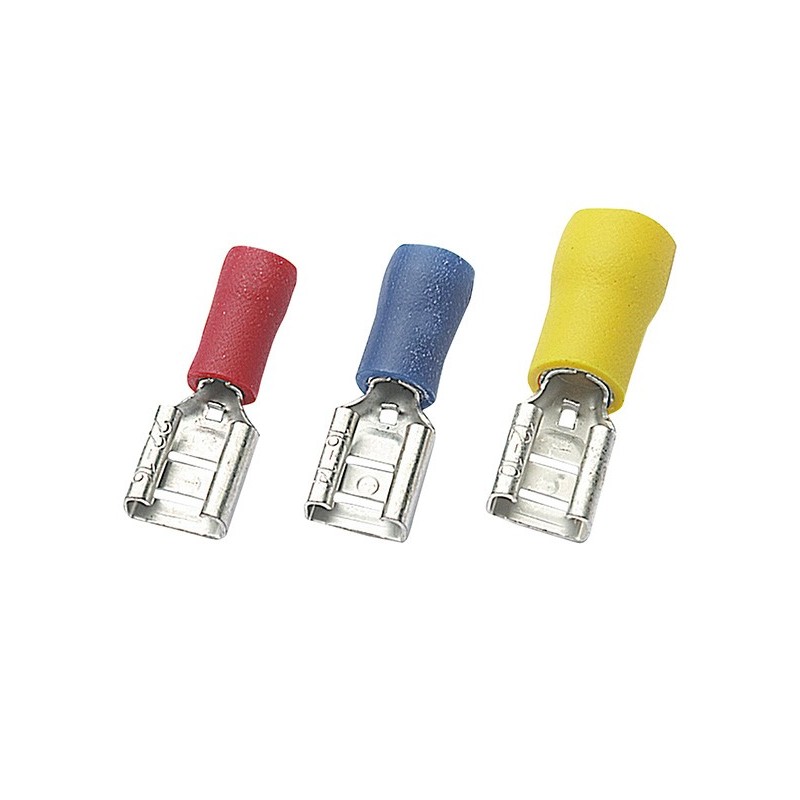 Cosse femelle plate Faston isolée PVC et Cuivre - Lyvio Marine