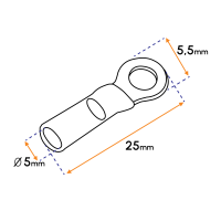 Cosse à œillet isolée PVC et Cuivre étamé - Lyvio Marine