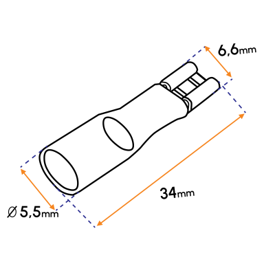 Heat Shrink Waterproof Female Spade Faston Terminal - Lyvio Marine