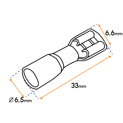 Fully Insulated Heat Shrink Female Spade Waterproof Terminal - Lyvio Marine