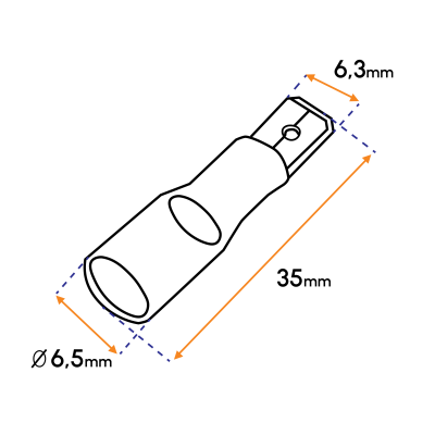 Heat Shrink Waterproof Male Spade Faston Terminal - Lyvio Marine