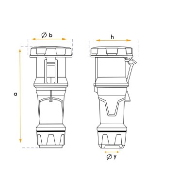 Удлинитель 14219P Mennekes - 125A 3P+T 230V | Lyvio Marine