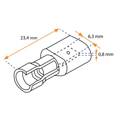 Capocorda maschio piatto Nylon totalmente isolato | Lyvio