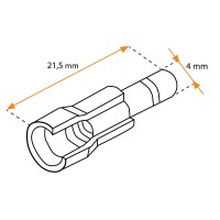 Cosse mâle cylindrique préisolée en PVC | Lyvio Marine