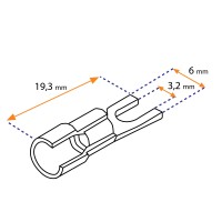 Cosse à fourche préisolée Nylon et Cuivre étamé - Lyvio Marine
