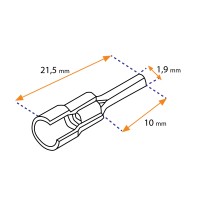 Cosse à broche préisolée Nylon et Cuivre étamé - Lyvio Marine
