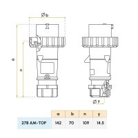 Fiche 278 AM-TOP (16a 3p) 230V Mennekes