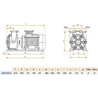 Pompe monobloc 230/380V (4kW) - Modèle ACB531/A Gianneschi