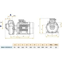 Pompe monobloc 230/380V pour bateau - Modèle BMA-S50/160 A1 Gianneschi
