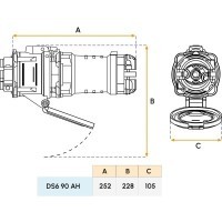 Fiche mâle DS6 - 90A (3P+N+T) Marechal Electric