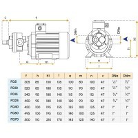 Pompa autoadescante 230/400V per imbarcazioni - Modello FQ40 Gianneschi
