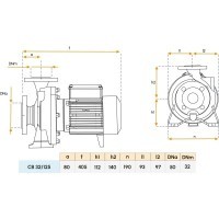 230/380V flanged pump for boats - Model CB 32/125 Gianneschi