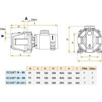 Pompa monoblocco 230V per imbarcazioni - Modello ECOJET 2BB Gianneschi