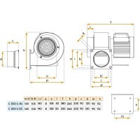 Souffleur 230/400V AC pour bateau - Modèle C503U RD Gianneschi