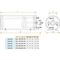 Chaudière 45lt pour bateau - Modèle SLIM Gianneschi
